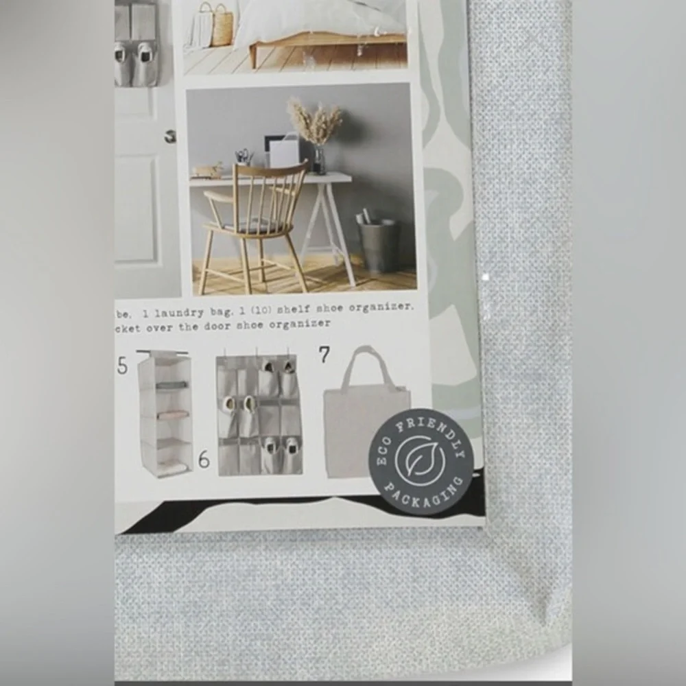 7 Piece gray fabric Dream Closet in a‎ bag organizer Set new